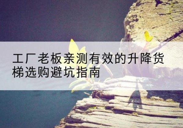 包头升降货梯怎么选-工厂老板亲测有效的升降货梯选购避坑指南